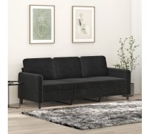 Trīsvietīgs Dīvāns, Melns, 180 Cm, Samts Vidaxl 8721012141834