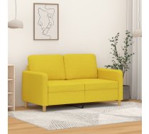 Divvietīgs Dīvāns, Gaiši Dzeltens Audums, 120 Cm Vidaxl 8721012142015