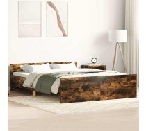 Gultas Rāmis Ar Galvgali Un Kājgali, Koka Krāsa, 140X200 Cm Vidaxl 8721012157071