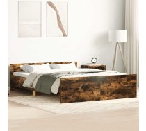 Gultas Rāmis Ar Galvgali Un Kājgali, Koka Krāsa, 140X190 Cm Vidaxl 8721012157422