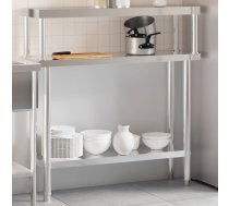 Virtuves Darba Galds Ar Plauktu, 110X30X120 Cm, Tērauds Vidaxl 8721012244467
