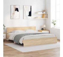 Gultas Rāmis Ar Galvgali, Koka Krāsa, 160X200 Cm Vidaxl 8721012246881