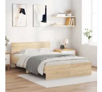 Gultas Rāmis Ar Galvgali, Koka Krāsa, 120X200 Cm Vidaxl 8721012247093