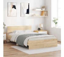Gultas Rāmis Ar Galvgali, Koka Krāsa, 120X190 Cm Vidaxl 8721012247307