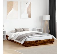 Gultas Rāmis Ar Led, Koka Krāsa, 150X200 Cm Vidaxl 8721012275256