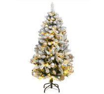 Mākslīgā Ziemassvētku Egle, Bumbiņu Komplekts, 120 Cm, 150 Led Vidaxl 8721012278325