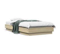 Gultas Rāmis Ar Led, Koka Krāsa, 75X190 Cm Vidaxl 8721012286016