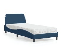Gulta Ar Matraci, Dover, Zils, 90X200 Cm, Audums Vidaxl 8721012348134