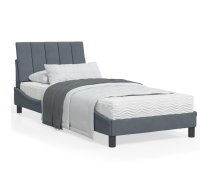 Gulta Ar Matraci, Hanko, Tumši Pelēka Samts, 90X200 Cm Vidaxl 8721012350588