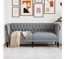 Divvietīgs Chesterfield Dīvāns, Gaiši Pelēks Audums Vidaxl 8721012399334