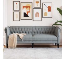 Trīsvietīgs Chesterfield Dīvāns, Gaiši Pelēks Audums Vidaxl 8721012399426