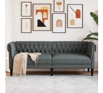 Trīsvietīgs Chesterfield Dīvāns, Tumši Pelēks Audums Vidaxl 8721012399433