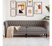 Trīsvietīgs Chesterfield Dīvāns, Pelēkbrūns Audums Vidaxl 8721012399471