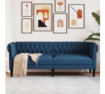 Trīsvietīgs Chesterfield Dīvāns, Zils Audums Vidaxl 8721012399488