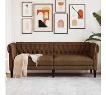 Trīsvietīgs Chesterfield Dīvāns, Brūns Audums Vidaxl 8721012399501