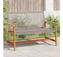 Dārza Sols, 112 Cm, Pelēka Pe Rotangpalma, Akācijas Masīvkoks Vidaxl 8721012478053