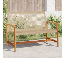 Dārza Sols, 112 Cm, Bēša Pe Rotangpalma, Akācijas Masīvkoks Vidaxl 8721012478060