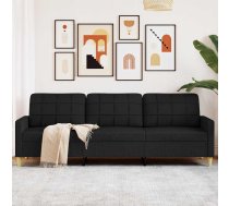 Trīsvietīgs Dīvāns, Melns Audums, 210 Cm Vidaxl 8721102596131