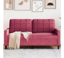 Divvietīgs Dīvāns, Vīnsarkans Samts, 140 Cm Vidaxl 8721102596414