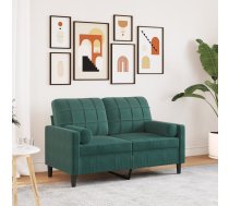 Divvietīgs Dīvāns Ar Spilveniem, Tumši Zaļš, 120 Cm, Samts Vidaxl 8721102602023