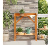 Podu Galds Ar Plauktu Brūna 75 X 40 X 90 Cm Ciets Priedes Koks Vidaxl 8721102959080