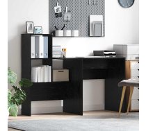Galds Melns Ozolkoks 131,5 X 50 X 106,5 Cm Inženierijas Koks Vidaxl 8721158250193