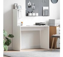 Galds Ar Plauktu Balts 102 X 50 X 124 Cm Inženierijas Koks Vidaxl 8721158250742