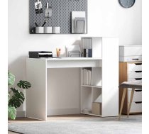 Galds Ar Plauktu Balts 108 X 55 X 103.5 Cm Inženierijas Koks Vidaxl 8721158251787