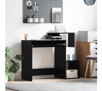 Galds Melns Ozolkoks 106 X 41 X 88.5 Cm Inženierijas Koks Vidaxl 8721158251879