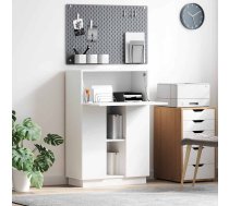 Galds Ar Plauktu Balts 71.5 X 31.5 X 106.5 Cm Inženierijas Koks Vidaxl 8721158252029