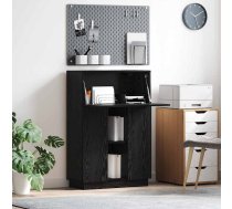Galds Melns Ozolkoks 71.5 X 31.5 X 106.5 Cm Inženierijas Koks Vidaxl 8721158252036