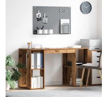 Galds Ar Plauktu Vecs Koks 130 X 50.5 X 75 Cm Inženierijas Koks Vidaxl 8721158252241