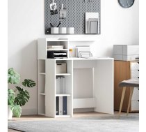 Galds Ar Plauktu Balts 90 X 48 X 101,5 Cm Inženierijas Koks Vidaxl 8721158252425