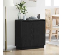 Sānu Galds Melns Ozolkoks 71 X 34.5 X 75 Cm Inženierijas Koks Vidaxl 8721158253637