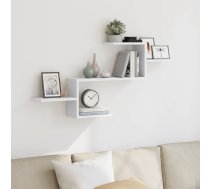 Sienas Plaukts, Balts, 104X15X49 Cm, Inženierijas Koks Vidaxl 8721158360656