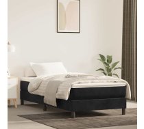 Kabatu Atsperu Matracis, Vidējas Cietības, Melns, 90X220X20 Cm, Samts Vidaxl 8721158368713