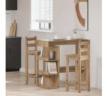Bāra Galds Ar Plauktu, Koka Krāsa, 100X48X101,5 Cm Vidaxl 8721158441089