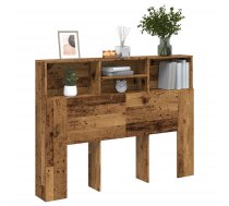 Gultas Galvgalis Ar Plauktu, Veca Koka, 140X19X103,5 Cm Vidaxl 8721158442079