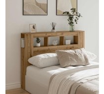 Gultas Galvgalis Ar Led, Koka Krāsa, 140X18,5X103,5 Cm, Koks Vidaxl 8721158446749