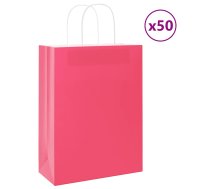 Papīra Maisiņi 50 Gab. Ar Rokturiem, Rozā, 26X12X35 Cm Vidaxl 8721158516046