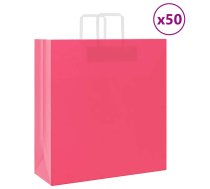 Papīra Maisiņi 50 Gab. Ar Rokturiem, Rozā, 45X17X48 Cm Vidaxl 8721158518354