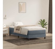 Atsperu Gulta Bez Matraci, Tumši Pelēka Samts, 90X220 Cm Vidaxl 8721158520593