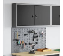Rīku Skapju Komplekts Ar Plauktu Ar Uzglabāšanu 3 Pcs Melna Vidaxl 8721158653604