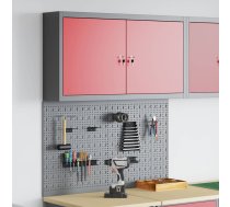 Rīku Skapju Komplekts Ar Plauktu Ar Uzglabāšanu 3 Pcs Sarkana Vidaxl 8721158653611