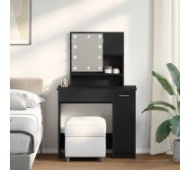 Dressing Galds Ar Atvilktni Melns Ozolkoks 86,5 X 35 X 136 Cm Vidaxl 8721158725110