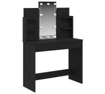 Dressing Galds Ar Atvilktni Melns Ozolkoks 96 X 39 X 142 Cm Vidaxl 8721158725127