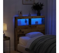 Galvgaļa Skapis Ar Led, Veca Koka, 100X17X102 Cm Vidaxl 8721158726551
