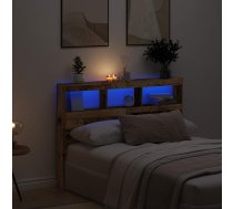 Galvgaļa Skapis Ar Led, Veca Koka, 140X17X102 Cm Vidaxl 8721158726582