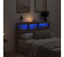 Galvgaļa Skapis Ar Led, Koka Krāsā, 140X17X102 Cm Vidaxl 8721158726599