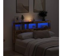 Galvgaļa Skapis Ar Led, Veca Koka, 160X17X102 Cm Vidaxl 8721158726612